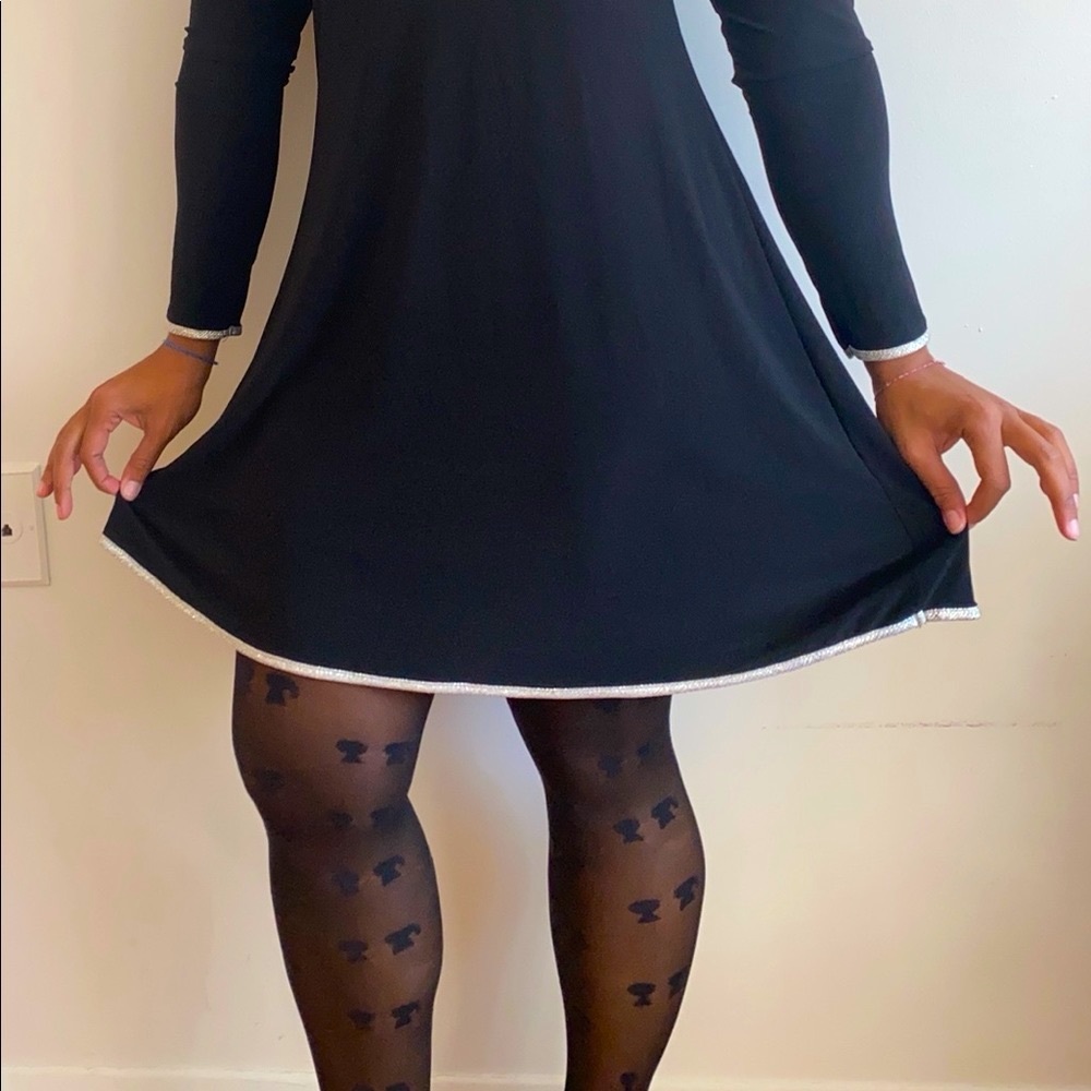 Dress black with silver accent
